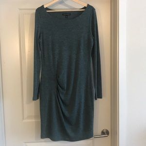Green, soft dress with long sleeves